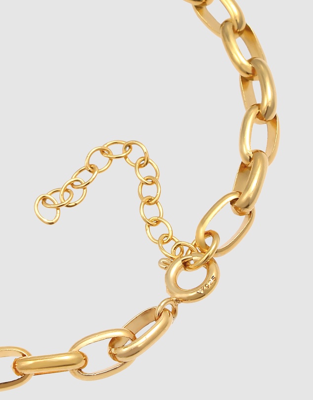 Elli Jewelry - Link Chain Bracelet in Gold-Plated 925 Silver