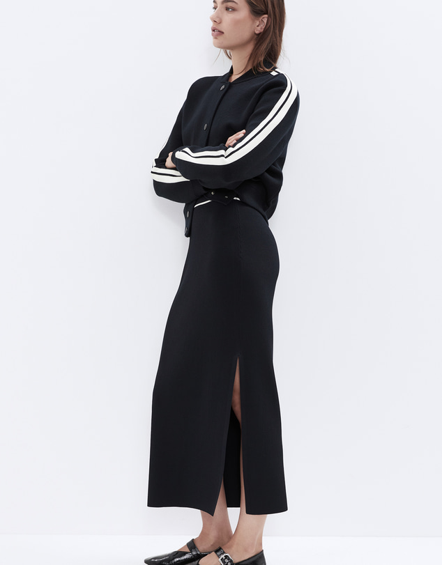 UNISON - Sporty Knitted Midi Skirt