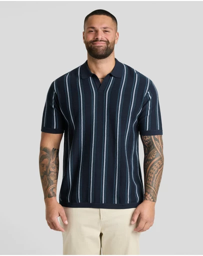 Johnny Bigg - Ripley Stripe Knit Polo