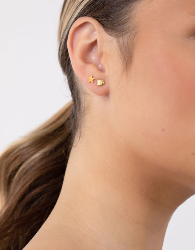 Lovisa - Gold Plated Sterling Silver Seaside Stud Earring Pack
