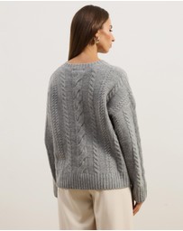 Atmos&Here - Drew Oversized Textured Cable Knit Jumper