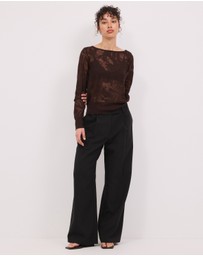 Calli - Jasmina Floral LS Knit Top