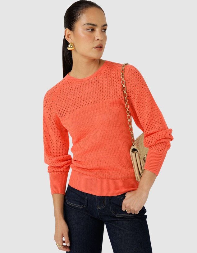SACHA DRAKE - Long Sleeve Ripple Knit Top
