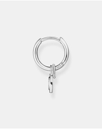 THOMAS SABO - Single Hoop Earring with Stones and Eyelet for Charms