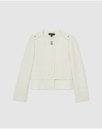 REISS - ATELIER - Athena Wool Collarless Belted Jacket