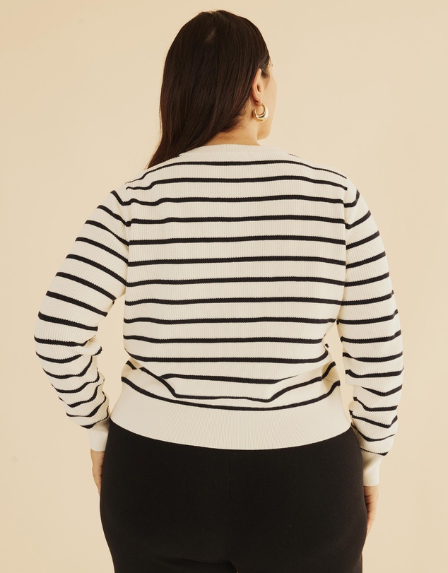 Atmos&Here Curvy - Rachel Crew Knit Cardigan
