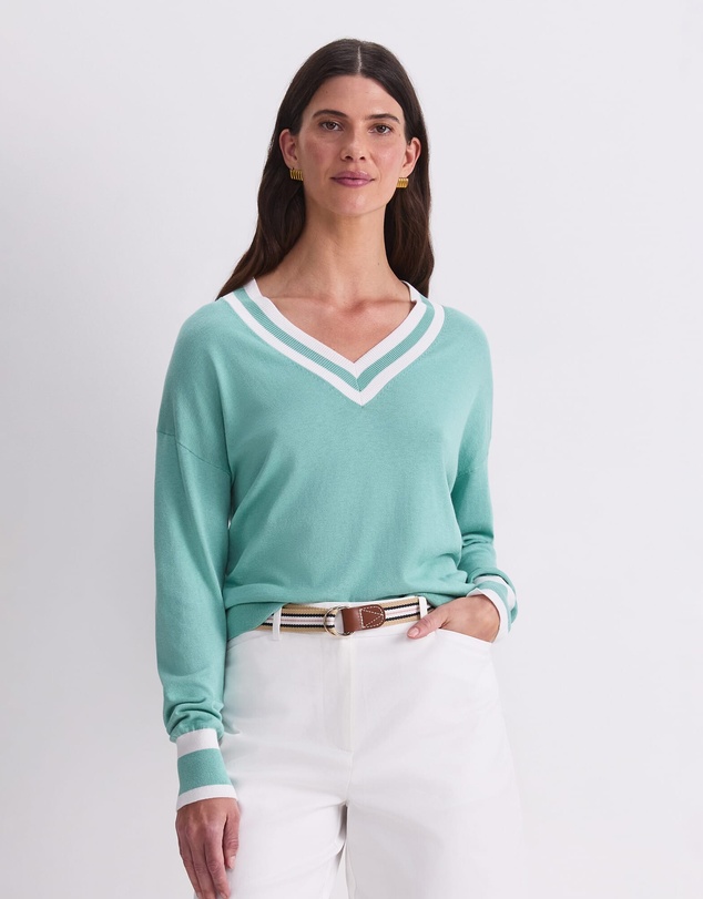 Sportscraft - Alphine Silk Blend V Neck Sweater