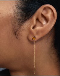 PDPAOLA - Tiger Eye Lyra Earrings