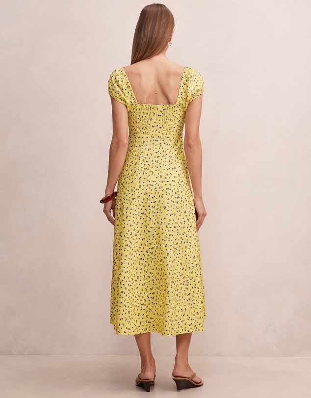 Forever New - Sadie Cap Sleeves Linen Midi Dress
