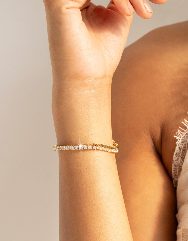 Mestige - Lola Tennis Bracelet - 18K Gold Plated