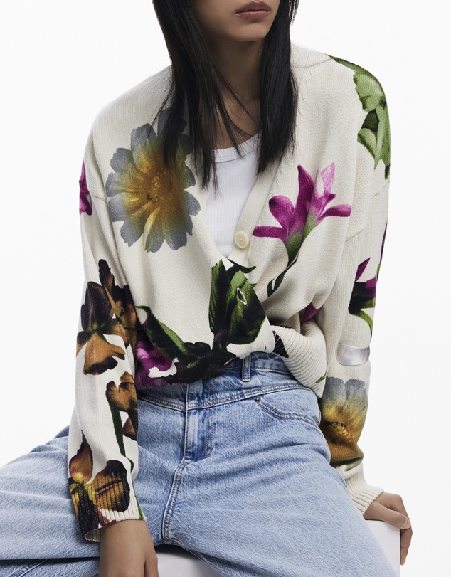 Desigual - Floral print cardigan