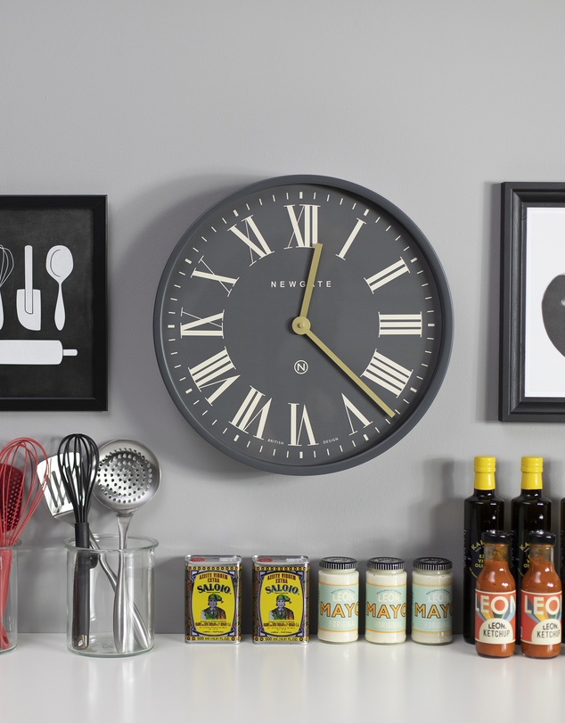 Newgate - Newgate Mr Butler Wall Clock Moonstone Grey Reverse Dial