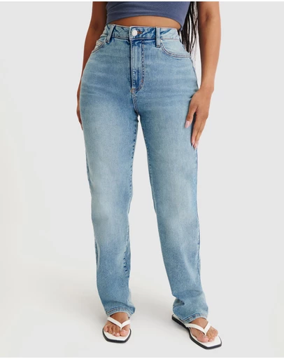 Cotton On - Curvy Stretch Straight Jeans
