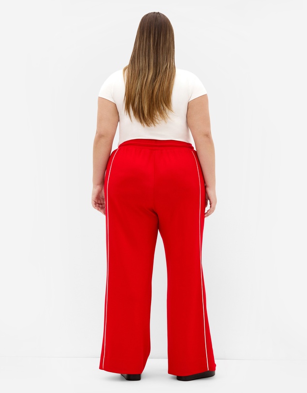 City Chic - Plus size Chaser Athleisure Wide Leg Pant - red