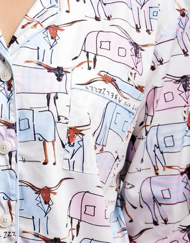 Sant And Abel - Women's Drawbertson Longhorns Long PJ Set