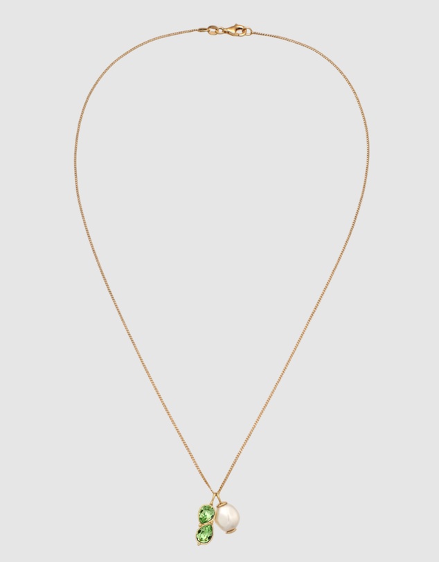 Elli Jewelry - Necklace Pearl Drop 925 Sterling Silver Gold-Plated