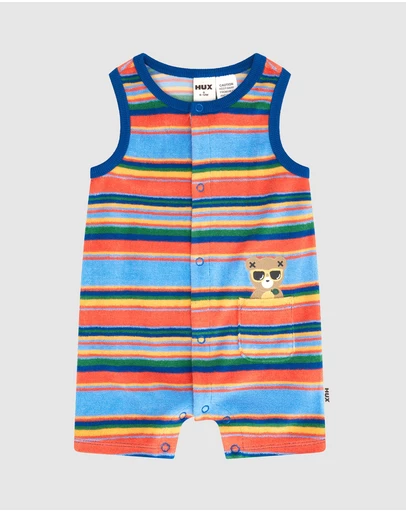 Huxbaby - Hux Sunset Stripe Sleeveless Romper - ICONIC EXCLUSIVE - Babies
