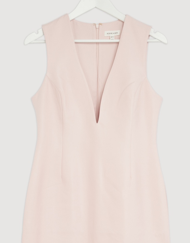 Revibe - Repaired Shona Joy Otis Plunged Fitted Maxi Dress - AU 10