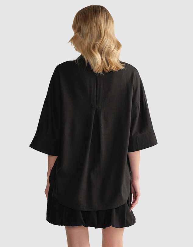 Decjuba - D-Luxe Linen Blend 3/4 Shirt