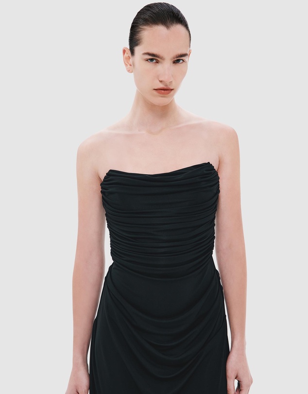 MISHA - The Dry Jersey Draped Maxi Dress