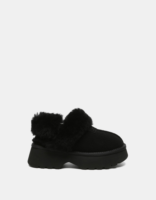EVERAU - Australian Shepherd Ugg Muna Platform Cow Suede Upper House Shoes