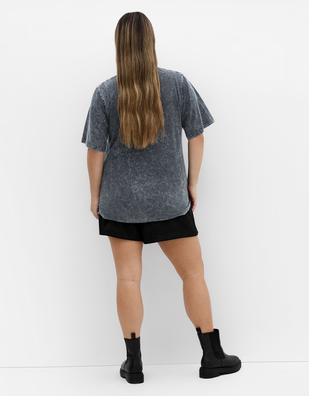 City Chic - Plus size Ryan Arizona Print Tee - grey wash