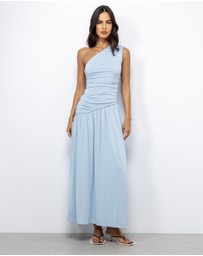 AERE - Aloma One Shoulder Ruched Dress