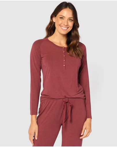 Bamboo Body - Long Sleeve Henley Top