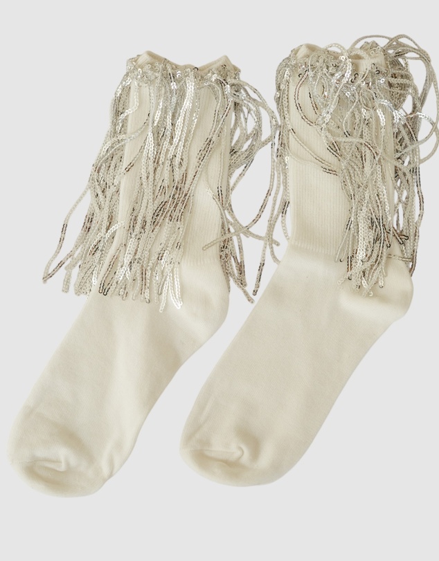 High Heel Jungle - Bowie Cotton Socks With Glitter Fringe