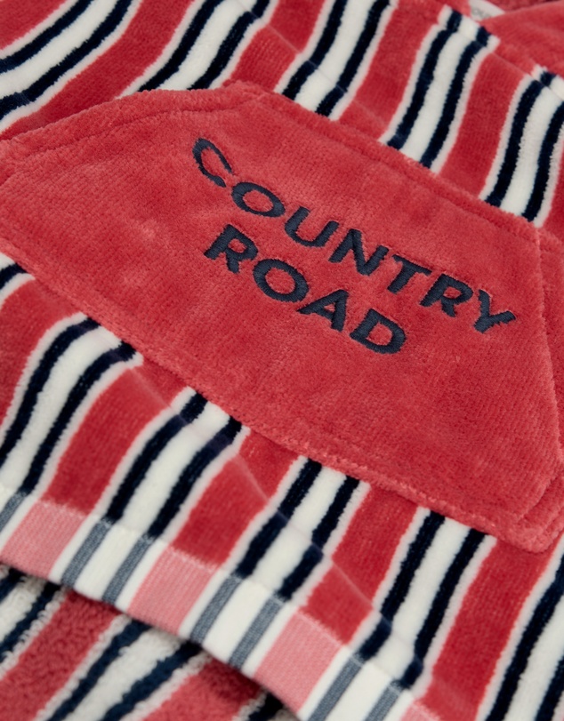 Country Road - Cotton Stripe Logo Poncho