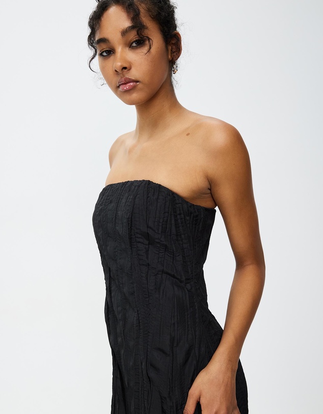 Third Form - Rolling Wave Strapless Mini Dress