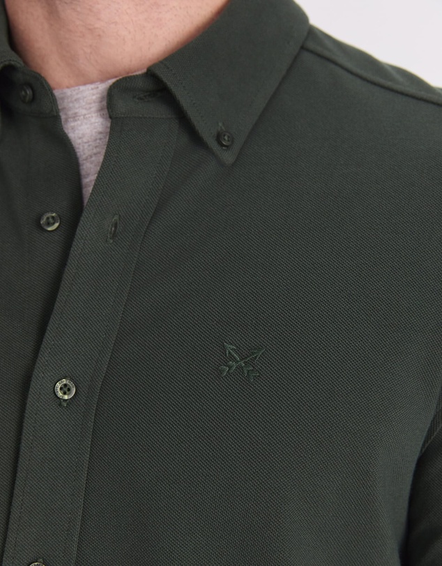 Sportscraft - Long Sleeve Pique Shirt