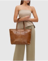 Florence - The Beatrice Tan Leather Tote Work Bag