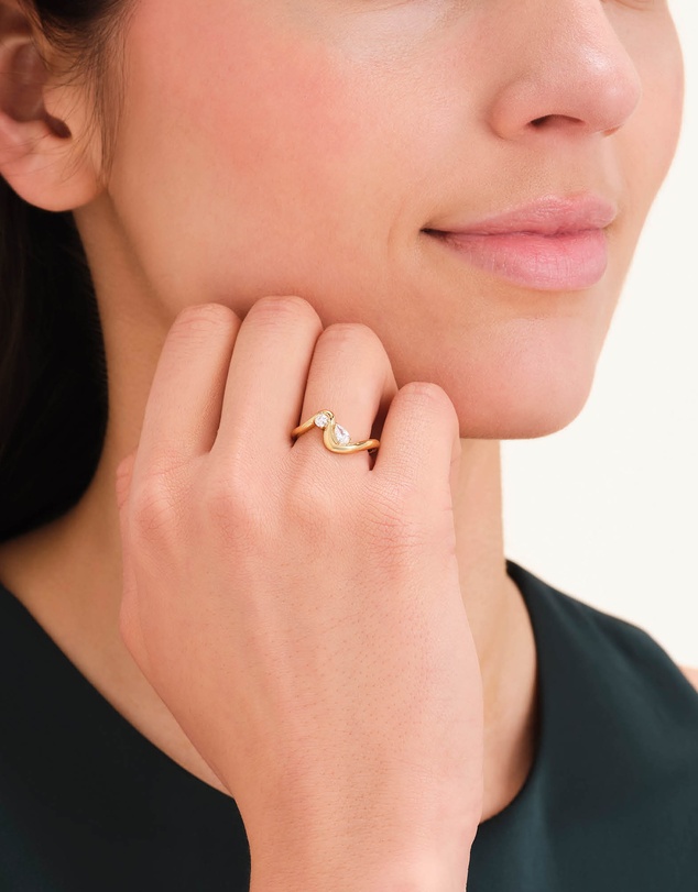 Rosefield - Mix Wave Gold-Tone Ring