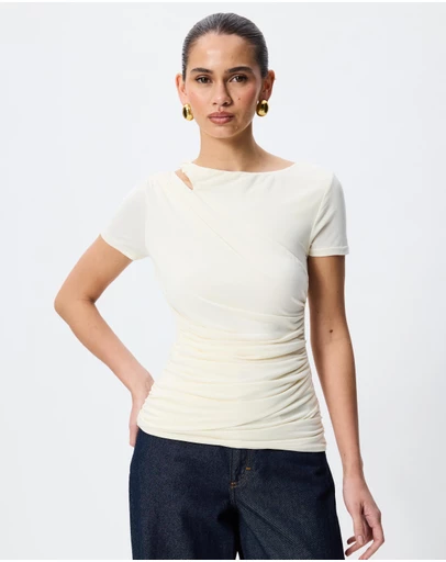 Tussah - Morgan Twist Detail Short Sleeve Top