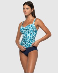 Nip Tuck Swim - Celestial Waters Joanne Multifit Ruched Front Tankini Top