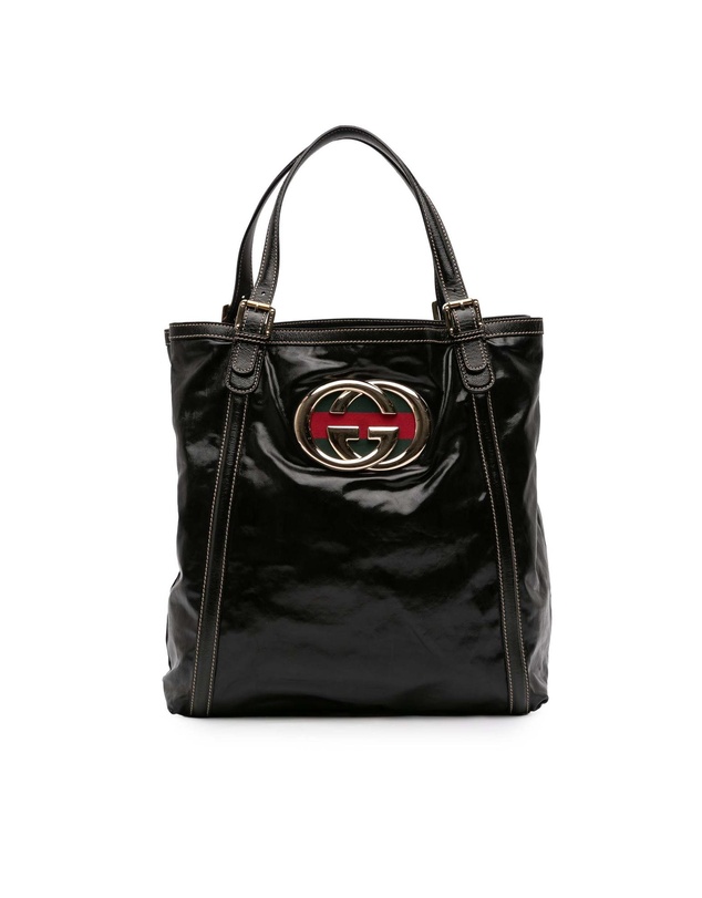 Pre-Loved by Azura Reborn - Pre-Loved Patent Dialux Britt Web Tote