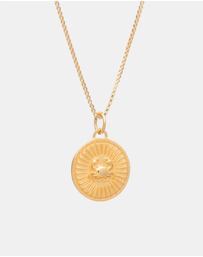Rachel Jackson - Zodiac Art Coin Necklace Cancer
