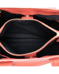 Pre-Loved by Azura Reborn - Pre-Loved Medium Leather and House Check Canvas Banner Satchel