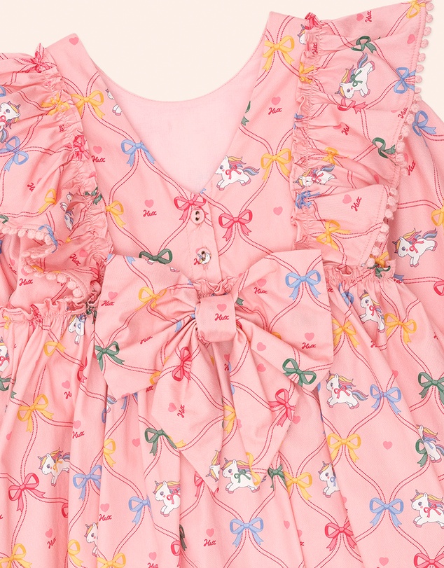 Huxbaby - Unicorn Bow Dress - Babies-Kids