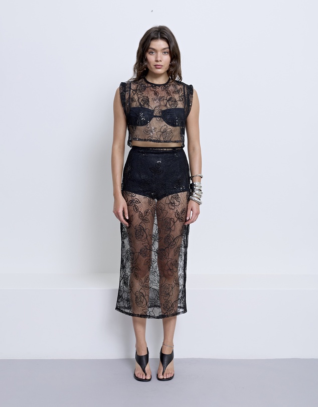 PFEIFFER - Riki Lace Top Black