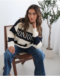 Esther & Co - Alisson Knit - Navy Multi