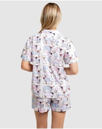 Sant And Abel - Women's Drawbertson Longhorns Short PJ Set