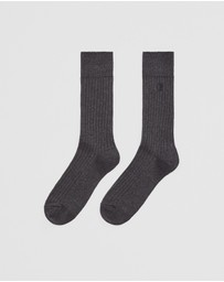 Country Road - Australian Cotton Blend Cr Rib Crew Sock