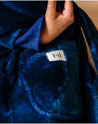 Fleur Harris - Cosy Robe in Navy