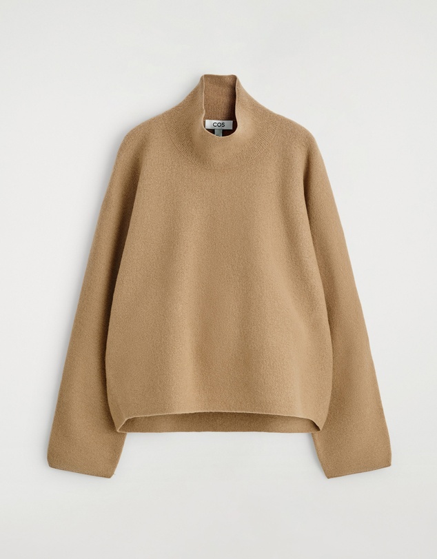 COS - Boiled-Wool Funnel-Neck Jumper