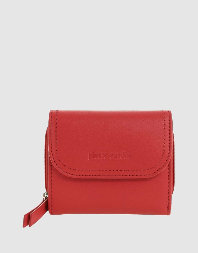 Pierre Cardin - Pierre Cardin Ladies Leather Tri-Fold Tab Wallet