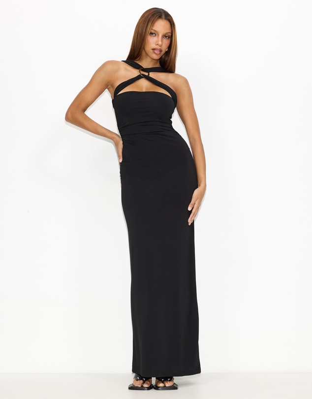 Dazie - Jordan Cross-Neck Midi Dress