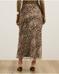 Atmos&Here - Keira Snake Print Maxi Skirt