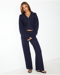 Dazie - Elise Zip Through Knit Jacket